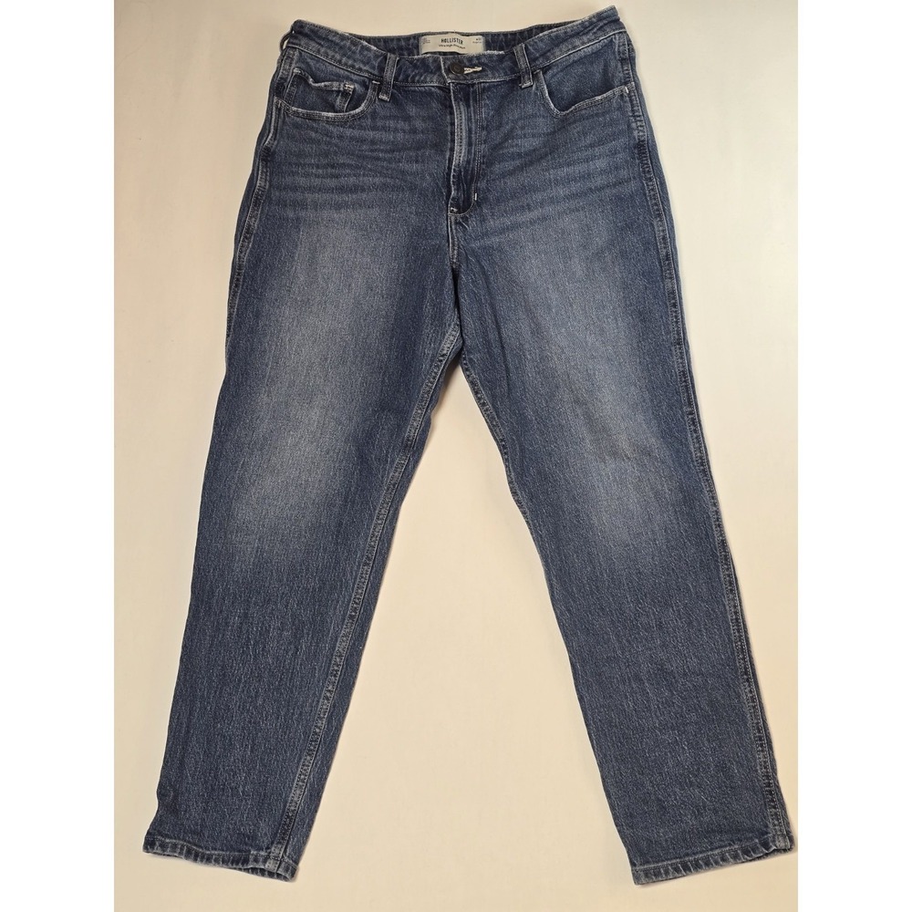 Hollister Womens Size 31 Regular Ultra High Rise Mom Blue Jeans Relaxed NEW